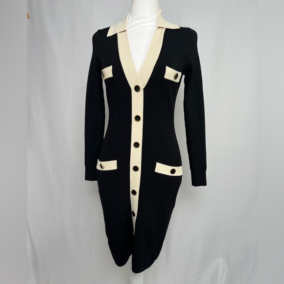 NEW / J.crew Contrast-trim sweater-dress - Picture 2 of 3